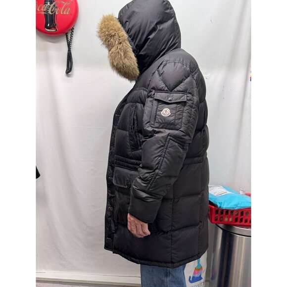 Moncler New Down xxxL Jacket Fur Detachable Collar Preowned - Picture 3 of 7